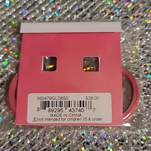 Betsey Johnson Pink Pencil Bracelet and Earring Set - Picture 4 of 6